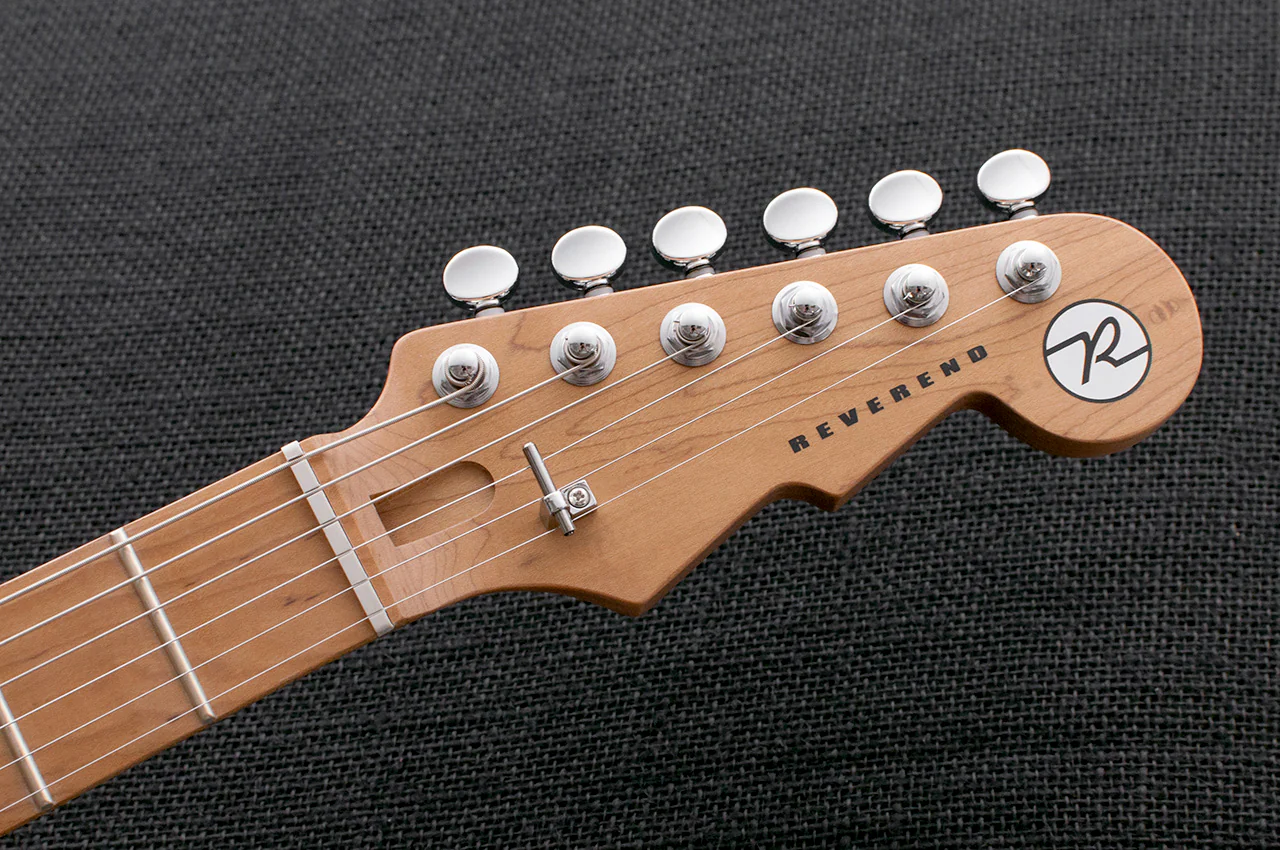 Reverend Double Agent W Roasted Maple Neck Electric Guitar Midnight Black - Image 4
