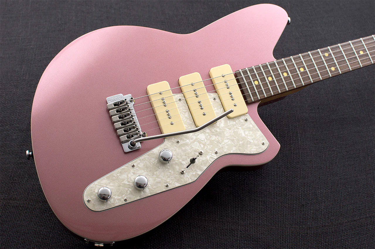 Reverend Jetstream 390 Roasted Maple Neck Electric Guitar Mulberry Mist - Image 3