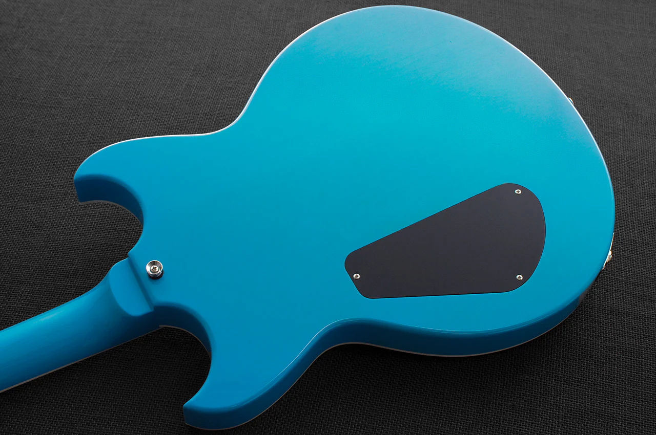 Reverend Manta Ray HB Roasted Maple Neck Electric Guitar Sky Blue Flame Maple - Image 6