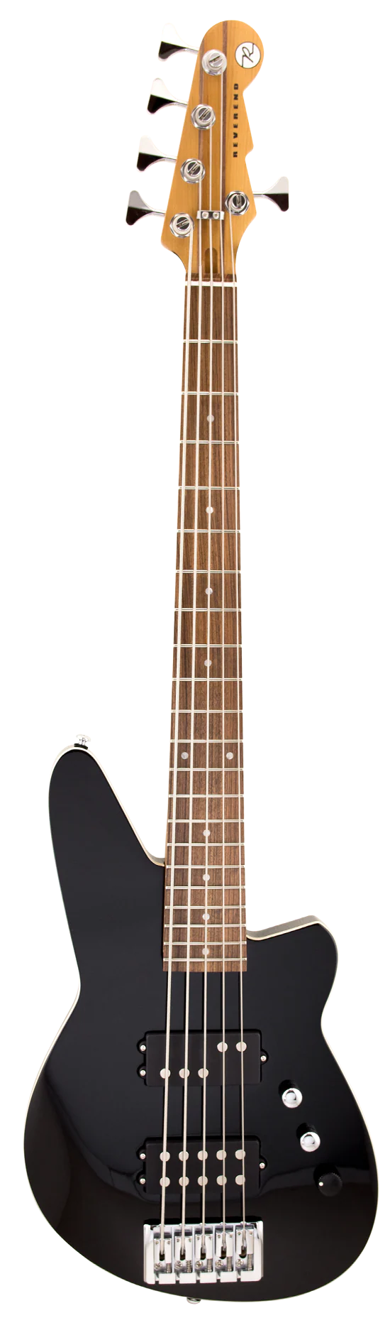Reverend Mercalli 5-String Electric Bass Guitar Midnight Black - Image 2