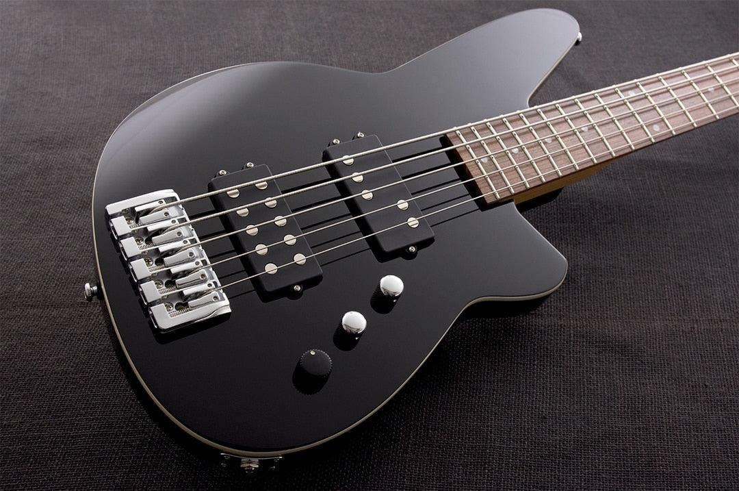 Reverend Mercalli 5-String Electric Bass Guitar Midnight Black - Image 3