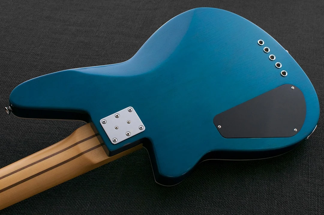 Reverend Mercalli 5FM 5 String Electric Bass Guitar Turquoise Flame Maple - Image 4