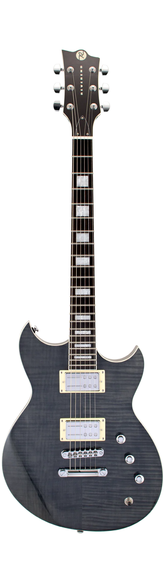 Reverend Sensei RA FM Electric Guitar Trans Black Flame Maple - Image 2