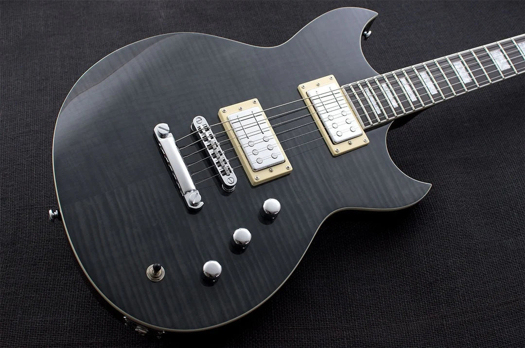 Reverend Sensei RA FM Electric Guitar Trans Black Flame Maple - Image 4