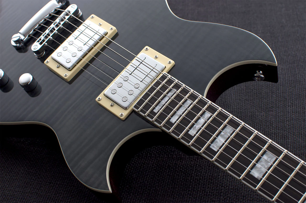 Reverend Sensei RA FM Electric Guitar Trans Black Flame Maple - Image 5