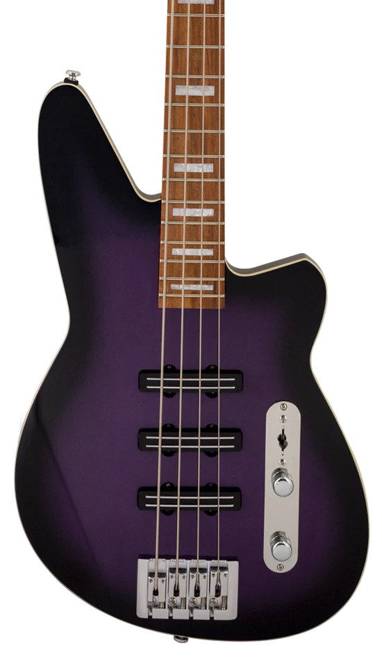Reverend Triad Triple Pickup Electric Bass Guitar Purple Burst