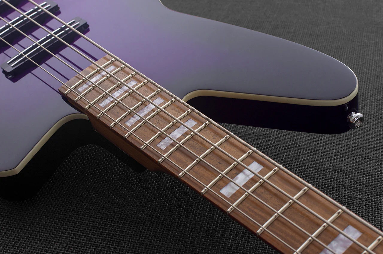 Reverend Triad Triple Pickup Electric Bass Guitar Purple Burst - Image 5