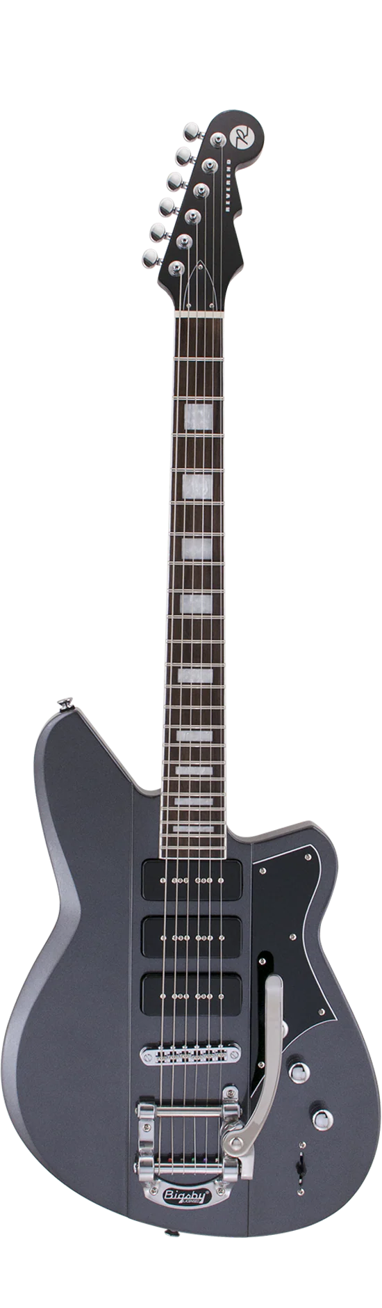 Reverend Warhawk 390 Roasted Maple Neck Electric Guitar Gunmetal - Image 2