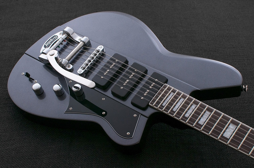 Reverend Warhawk 390 Roasted Maple Neck Electric Guitar Gunmetal - Image 3