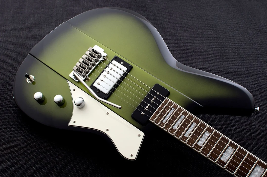 Reverend Warhawk DAW Roasted Maple Neck Electric Guitar Avocado Burst - Image 4