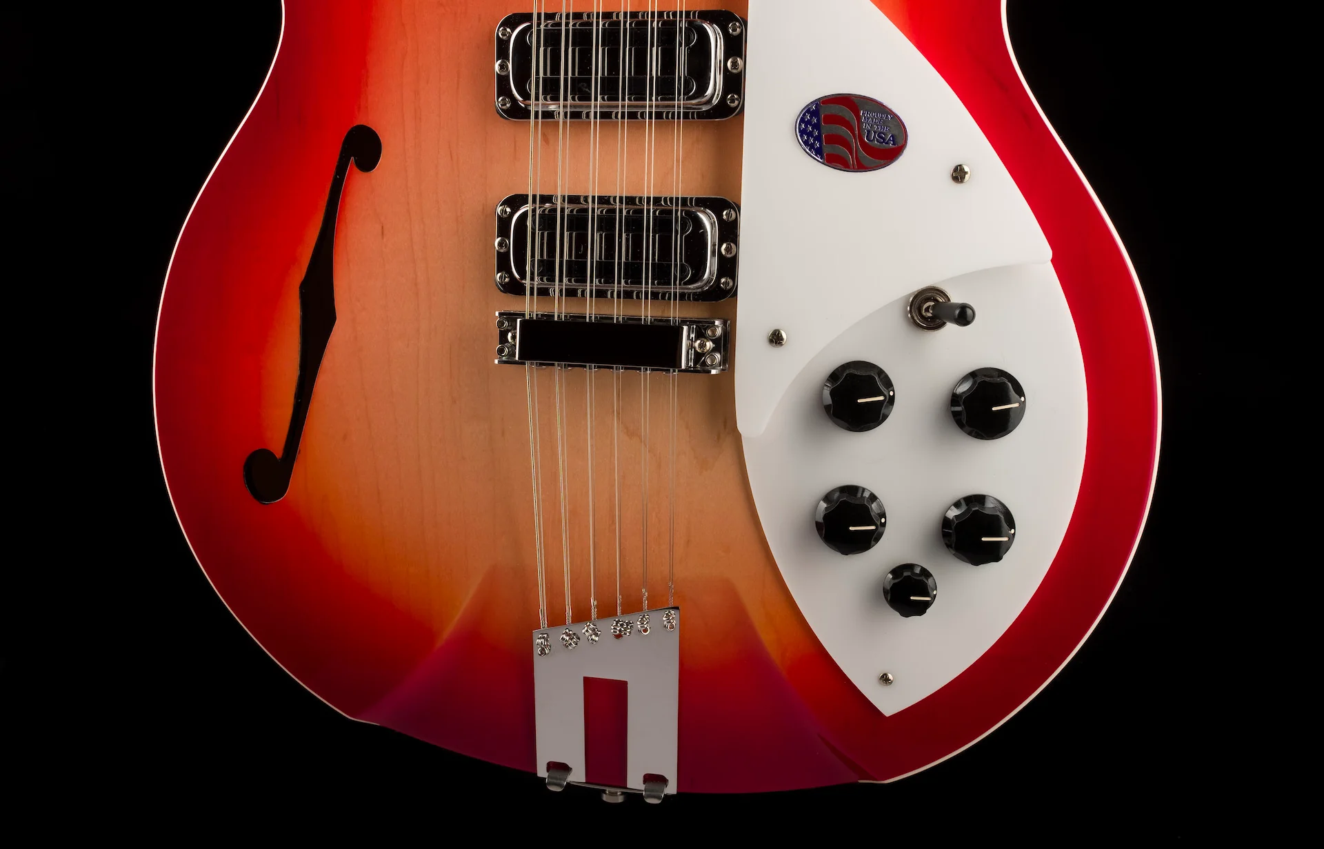 Rickenbacker 1993Plus 12 String Fireglo Semi Hollow Electric Guitar With Case - Image 5