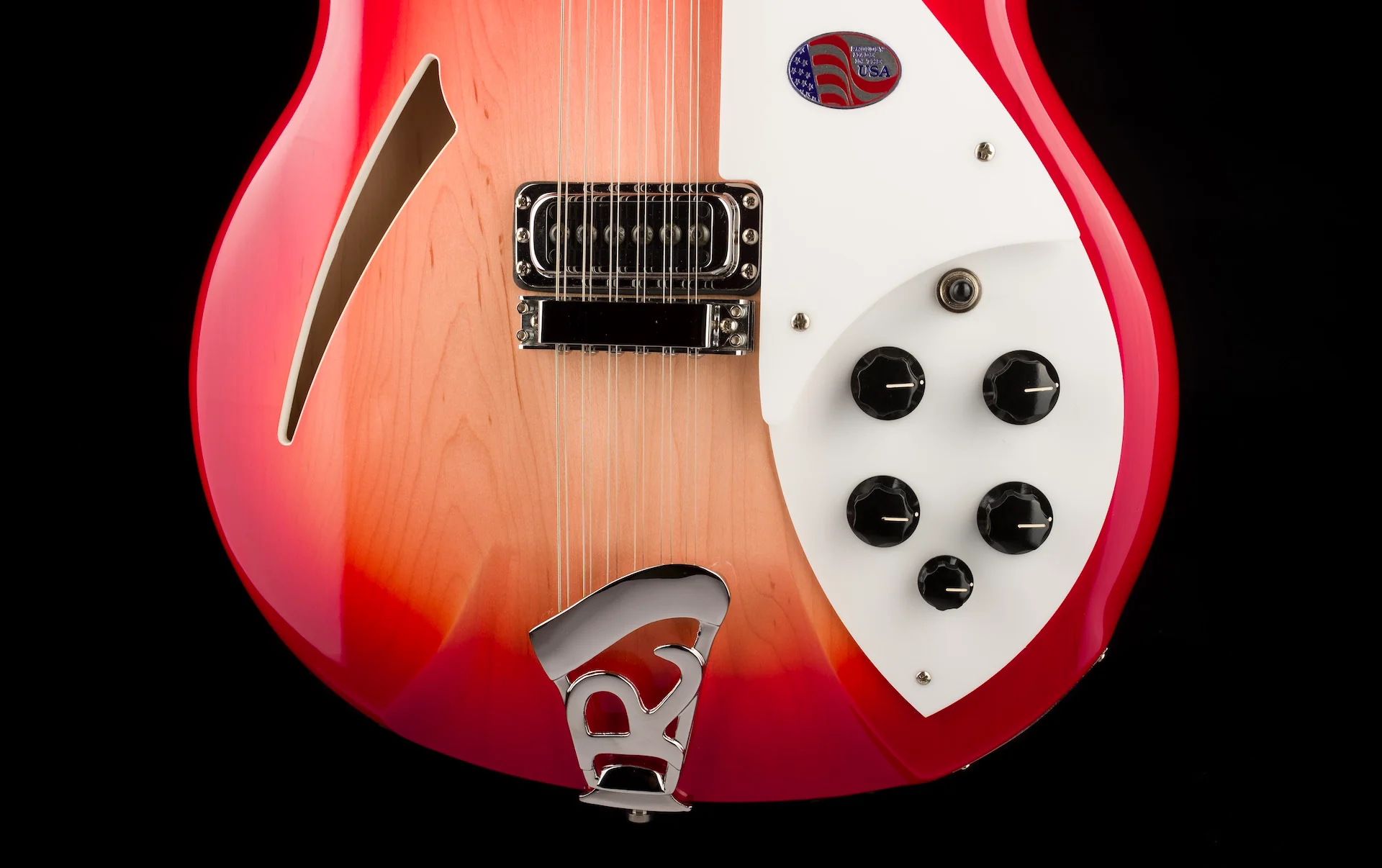 Rickenbacker 360/12 Fireglo Semi Hollow 12-String Electric Guitar with Case - Image 4