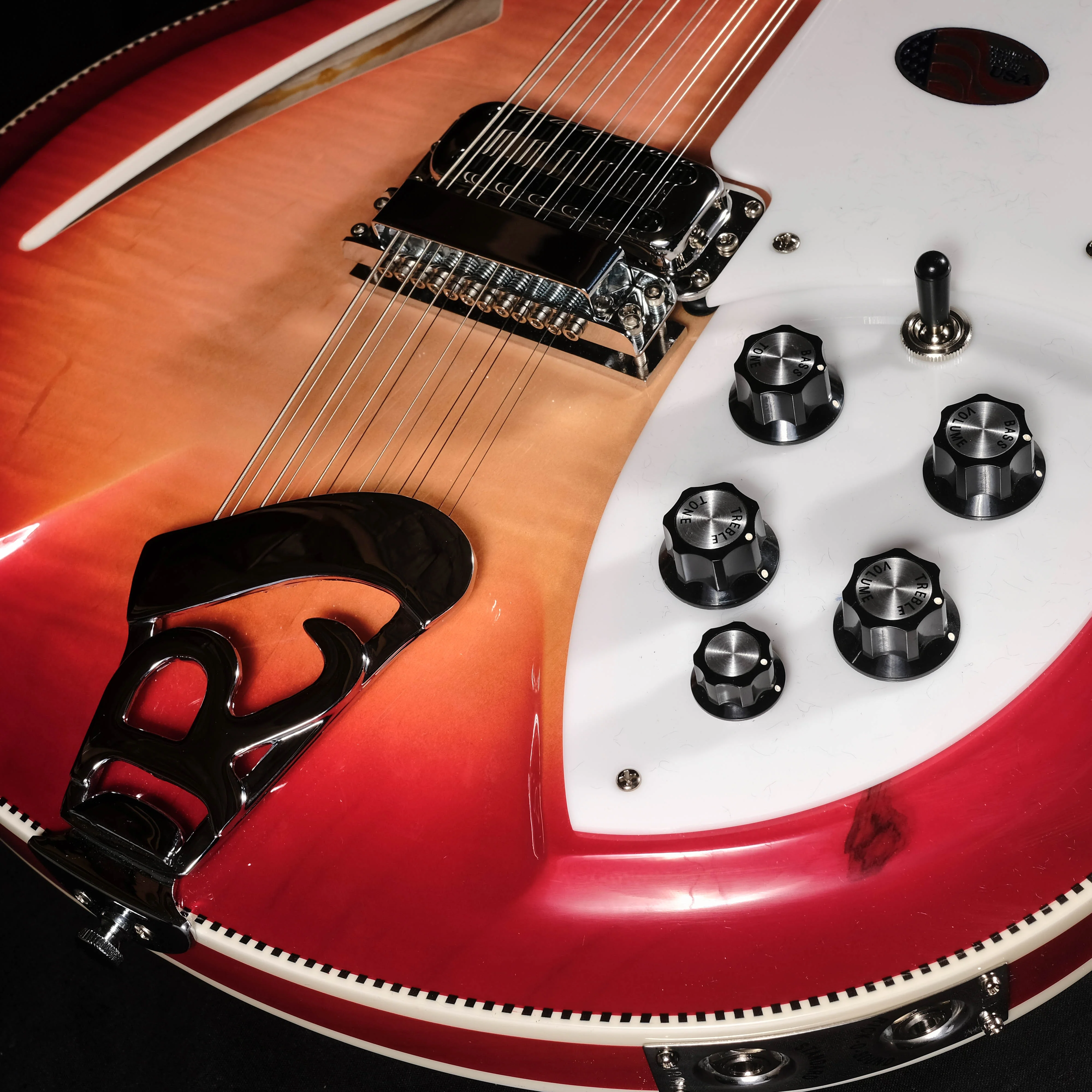 Rickenbacker 381/12V69 FG 12 String FireGlo Semi Hollow Guitar With OHSC - Image 6