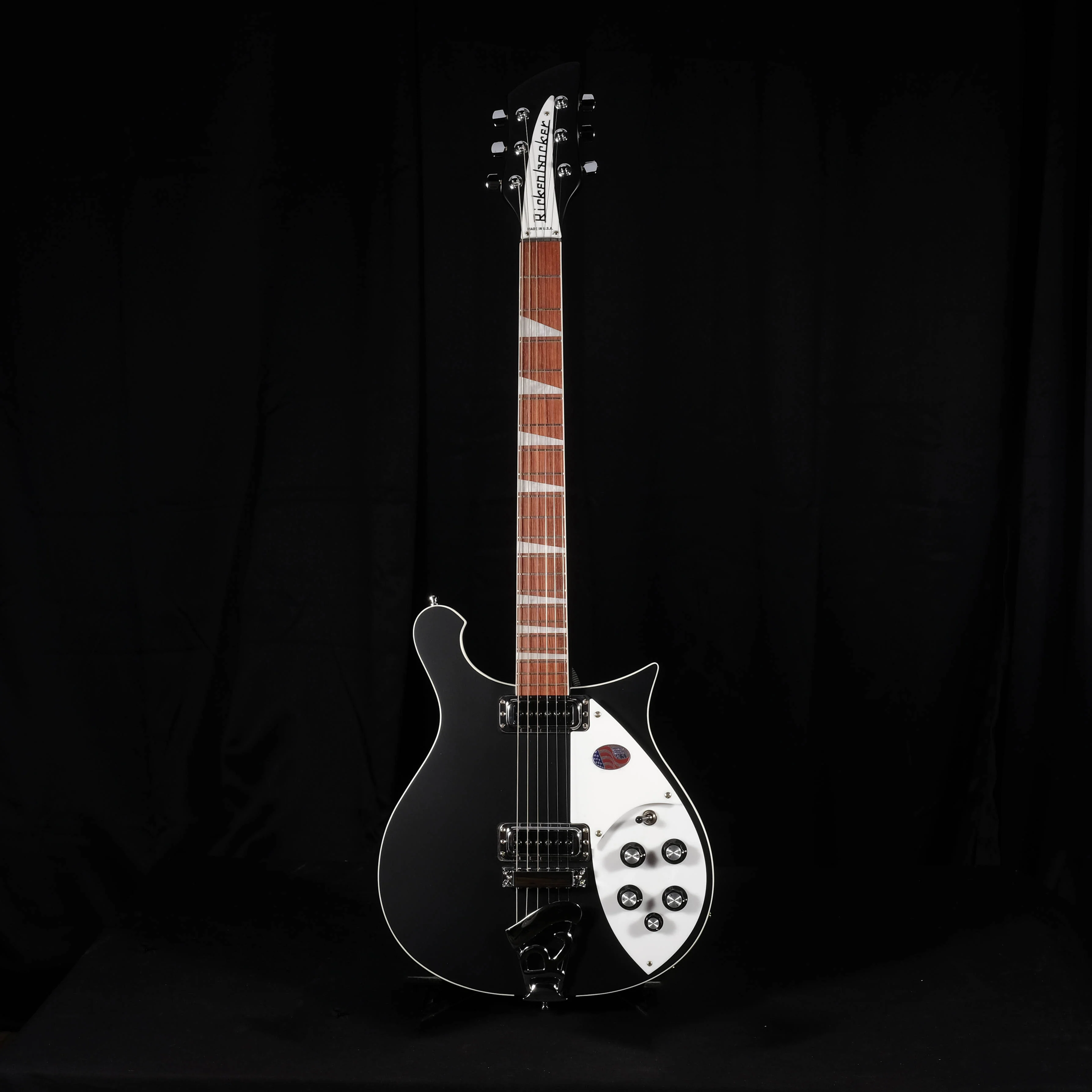 Rickenbacker 620MBL Six String Matte Black Solid Body Guitar With Case - Image 2