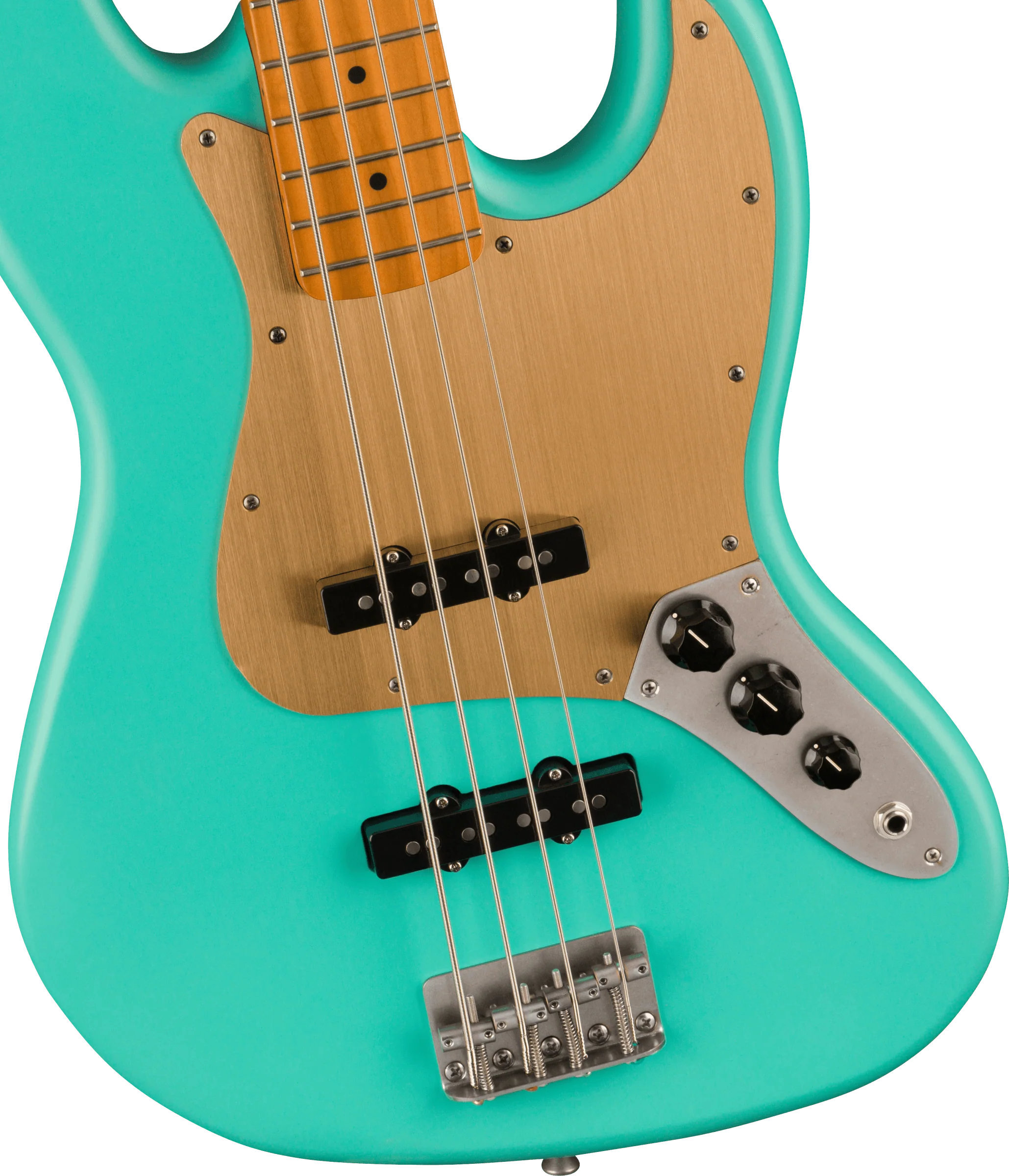 Squier 40th Anniversary Jazz Bass Vintage Edition Satin Seafoam Green Bass Guitar - Image 3