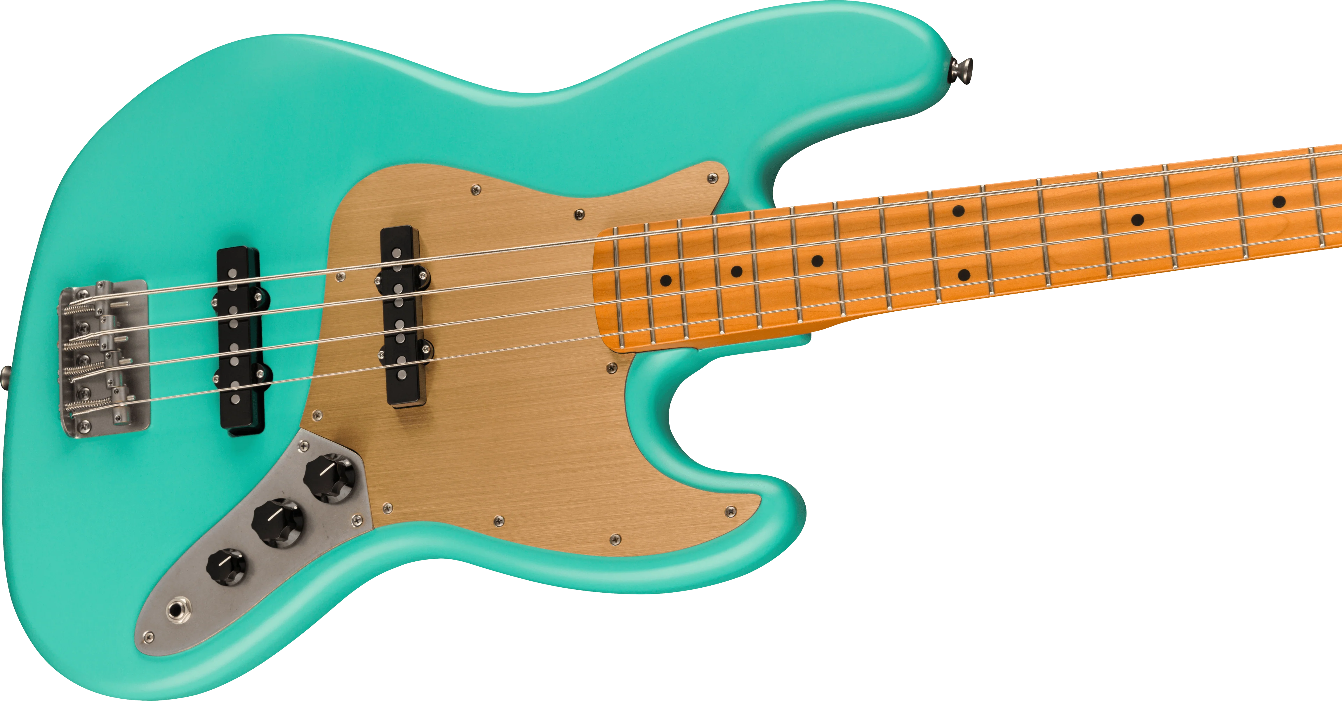 Squier 40th Anniversary Jazz Bass Vintage Edition Satin Seafoam Green Bass Guitar - Image 4