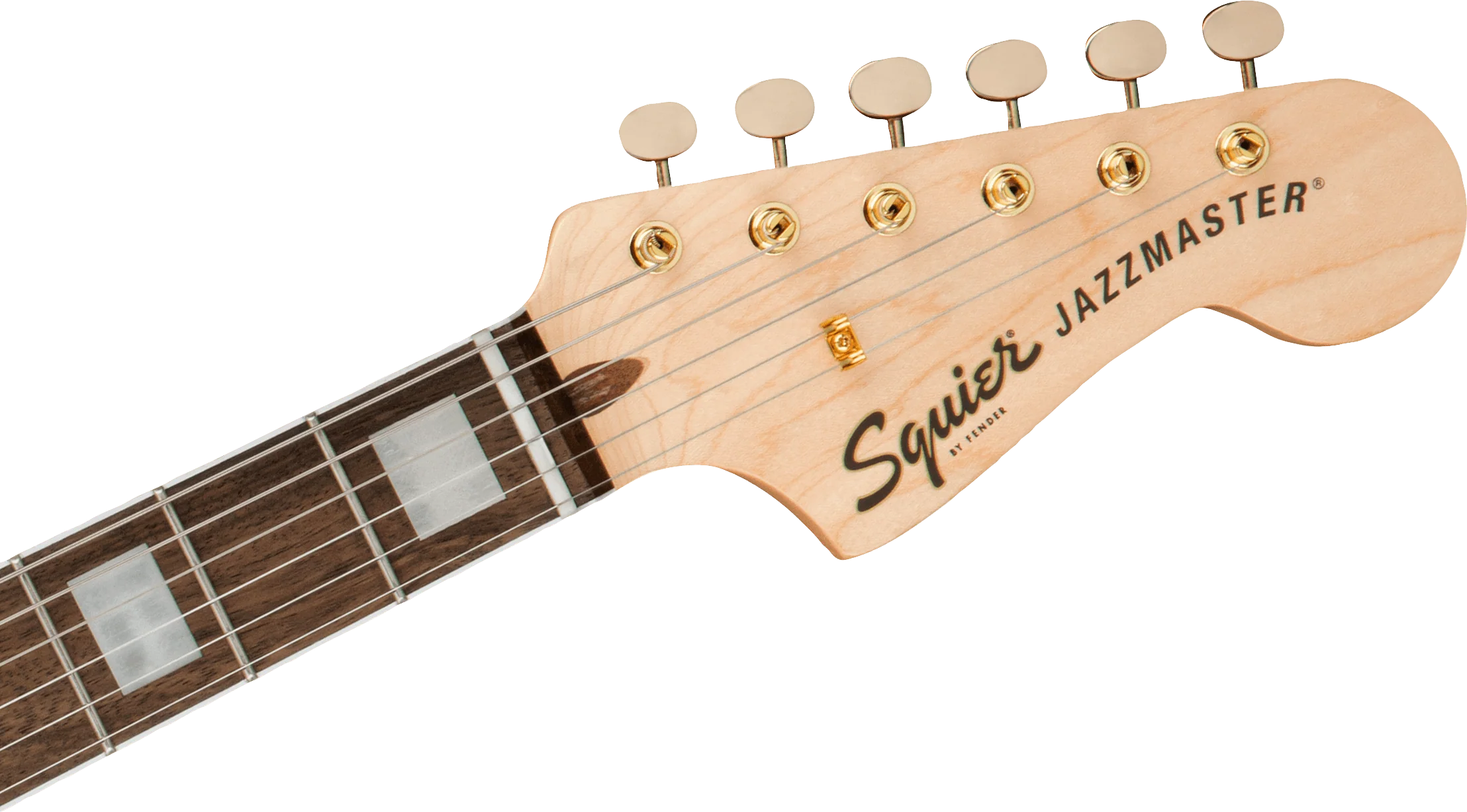 Squier 40th Anniversary Jazzmaster Gold Edition Olympic White Electric Guitar - Image 6