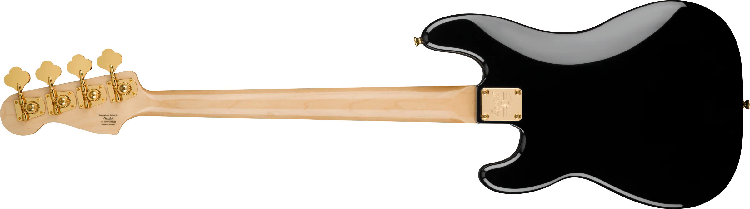 Squier 40th Anniversary Precision Bass Gold Edition Black Bass Guitar - Image 5