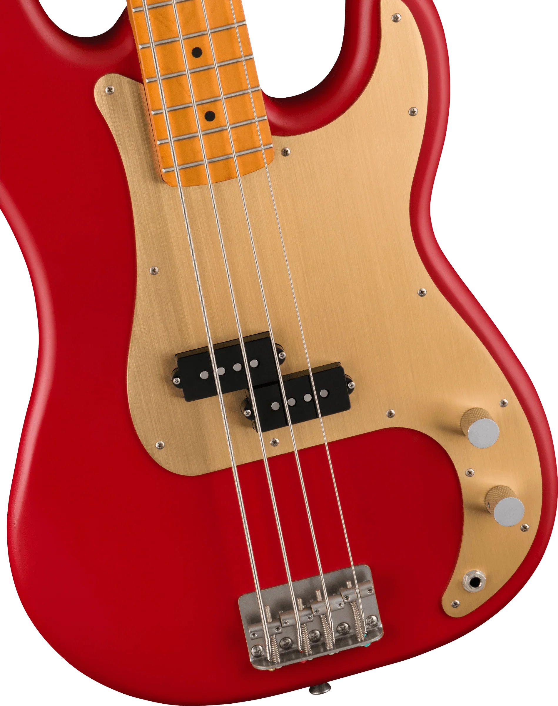 Squier 40th Anniversary Precision Bass Vintage Edition Satin Dakota Red Bass Guitar - Image 3