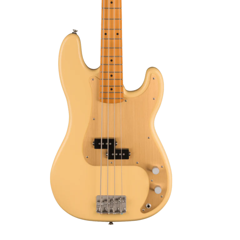 Squier 40th Anniversary Precision Bass Vintage Edition Satin Vintage Blonde Bass Guitar