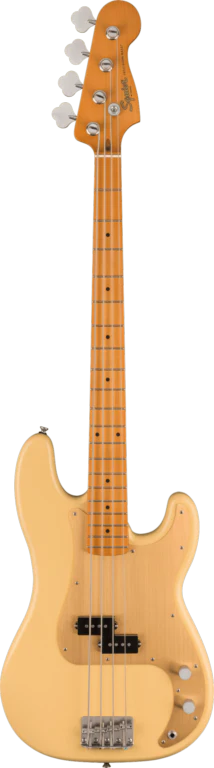Squier 40th Anniversary Precision Bass Vintage Edition Satin Vintage Blonde Bass Guitar - Image 2