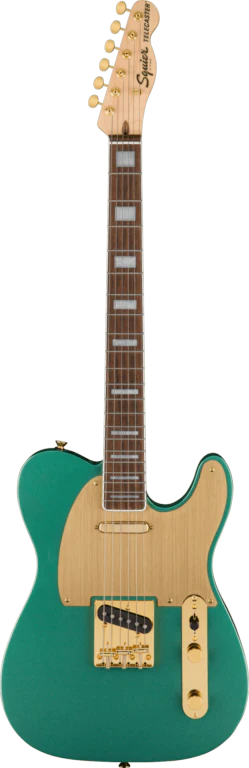 Squier 40th Anniversary Telecaster Gold Edition Sherwood Green Metallic Electric Guitar - Image 2