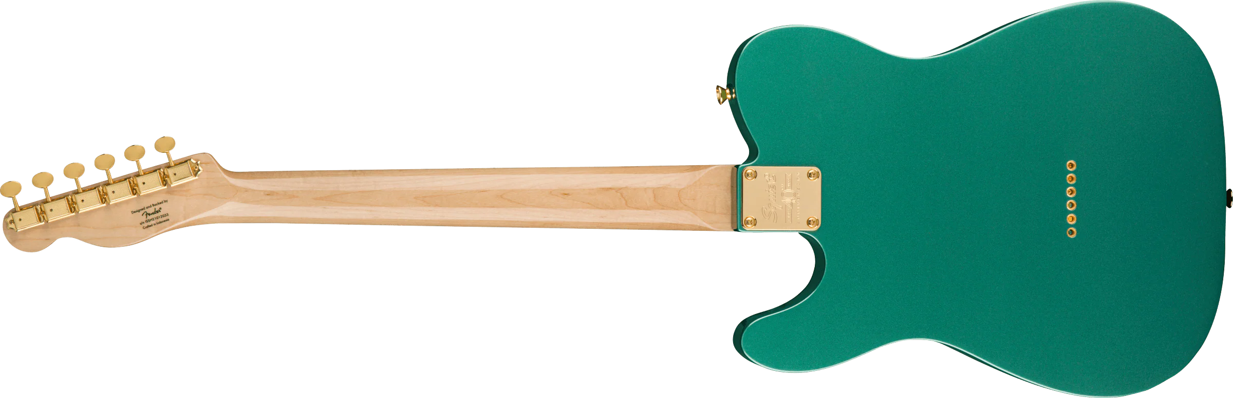 Squier 40th Anniversary Telecaster Gold Edition Sherwood Green Metallic Electric Guitar - Image 5