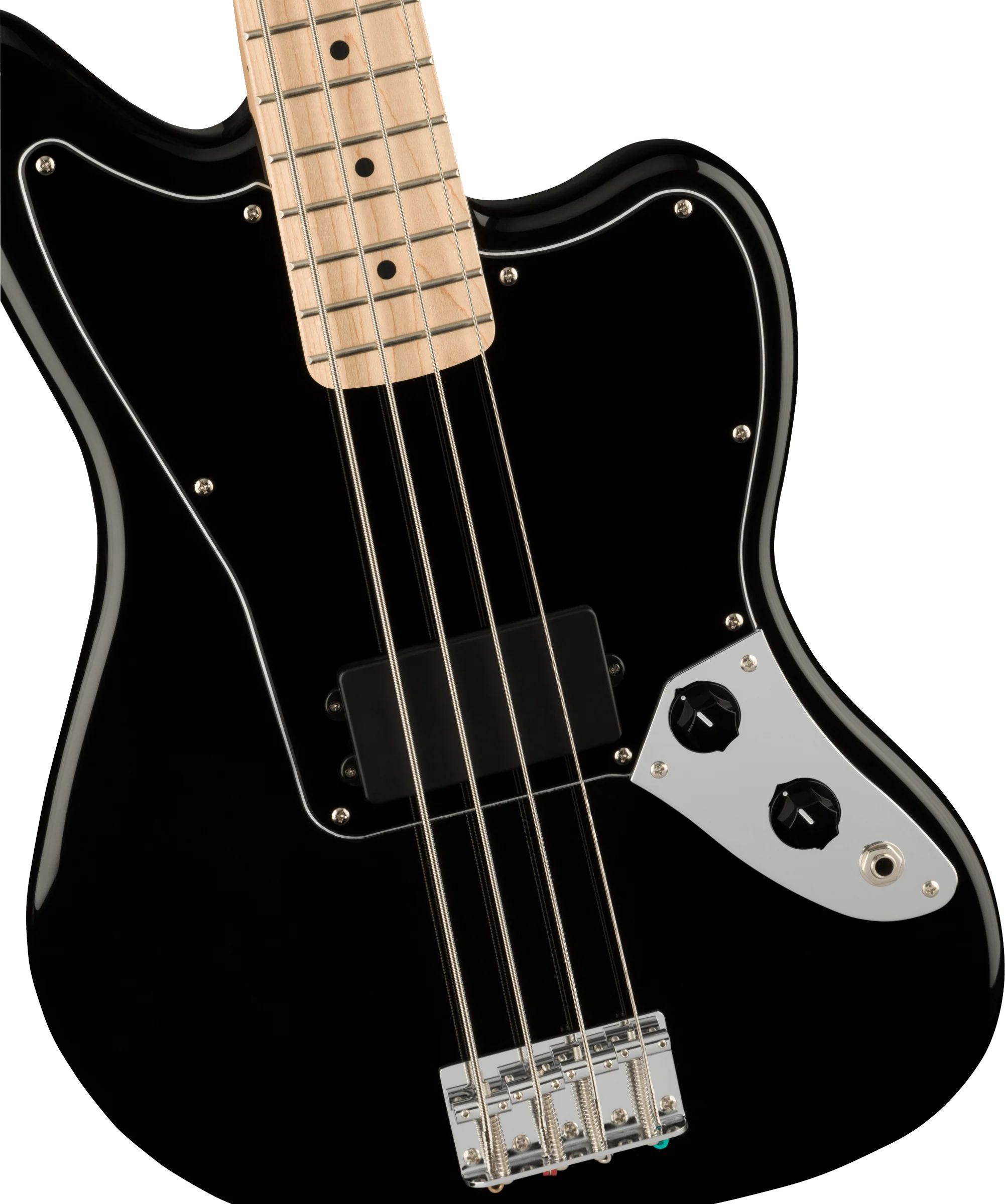 Squier Affinity Series Jaguar Bass H Maple Fingerboard Black Pickguard Black - Image 3