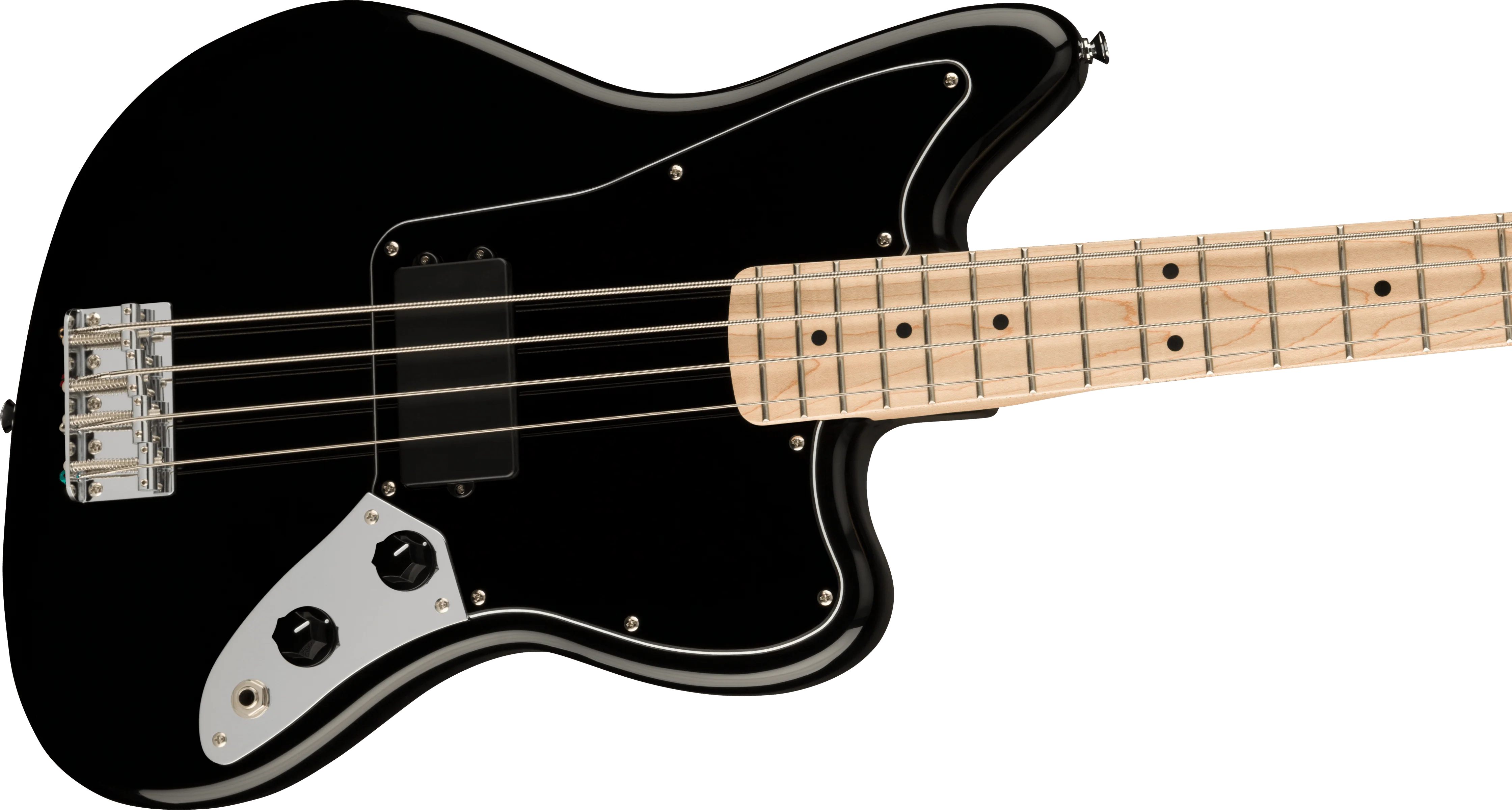 Squier Affinity Series Jaguar Bass H Maple Fingerboard Black Pickguard Black - Image 4