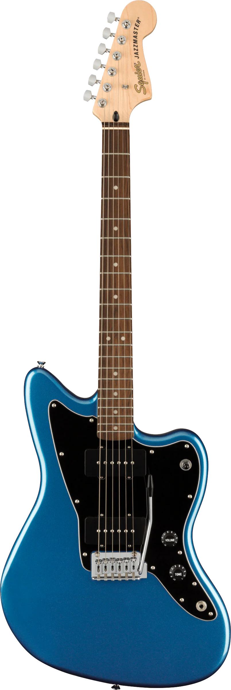 Squier Affinity Series Jazzmaster Laurel Fingerboard Black Pickguard Lake Placid Blue - Image 2