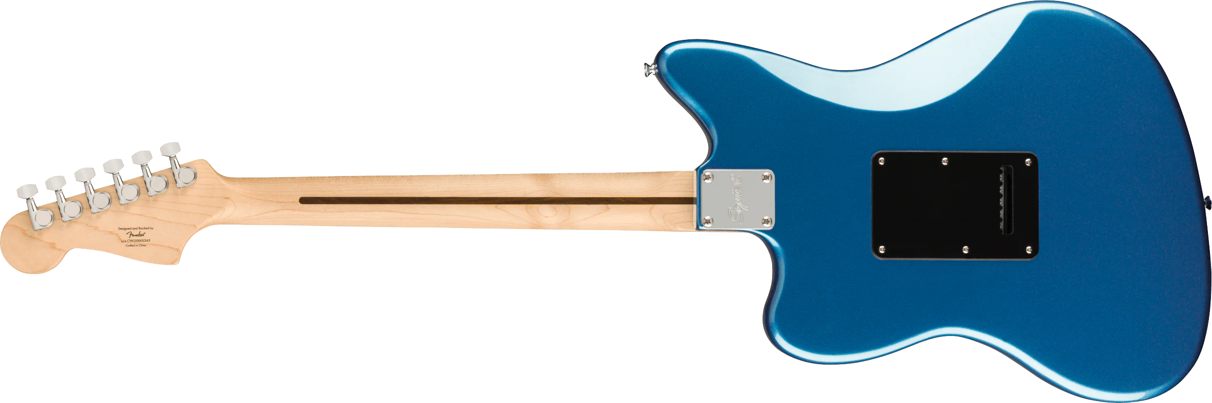 Squier Affinity Series Jazzmaster Laurel Fingerboard Black Pickguard Lake Placid Blue - Image 5