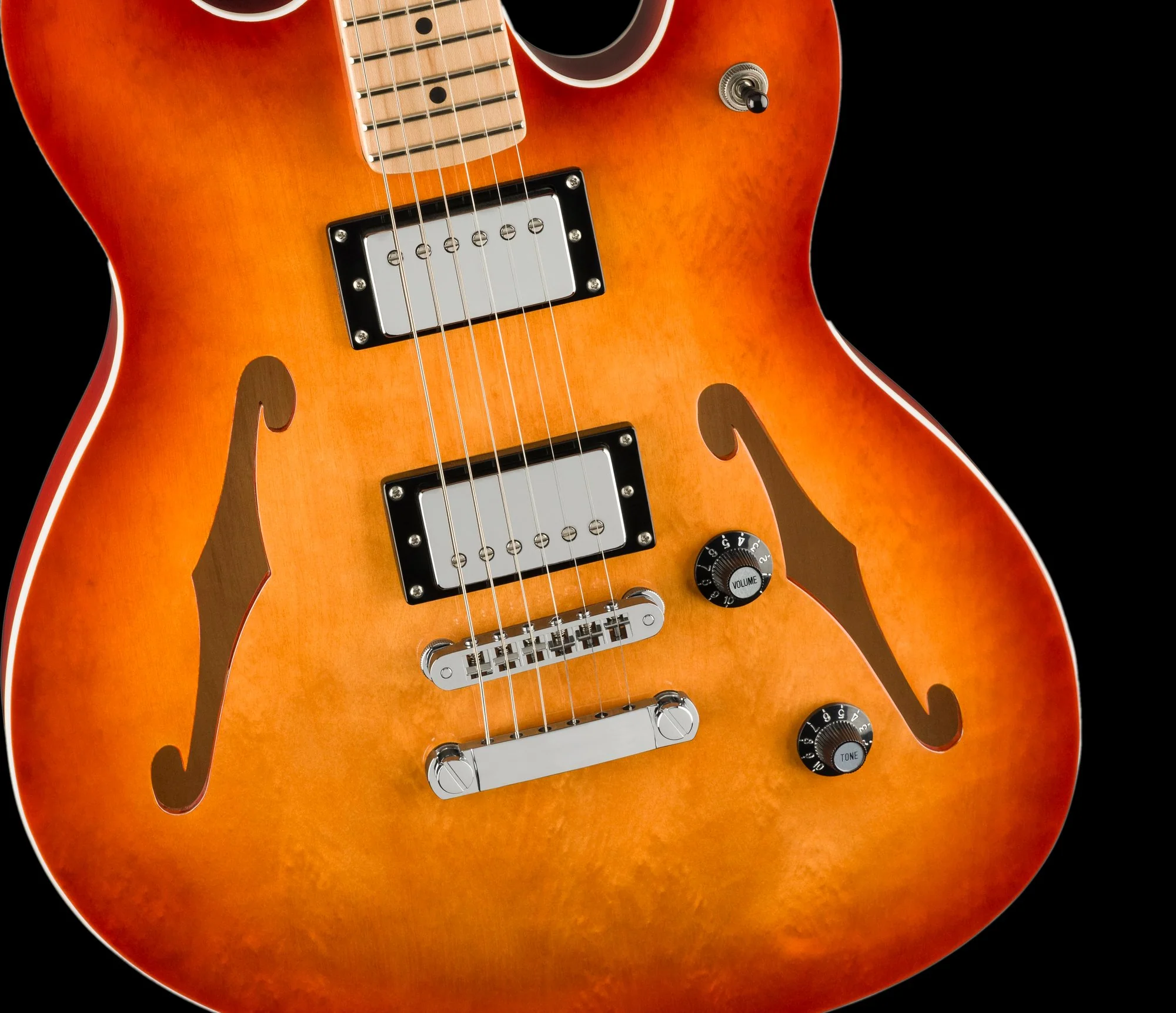 Squier Affinity Series Starcaster Deluxe Maple Fingerboard Sienna Sunburst - Image 4