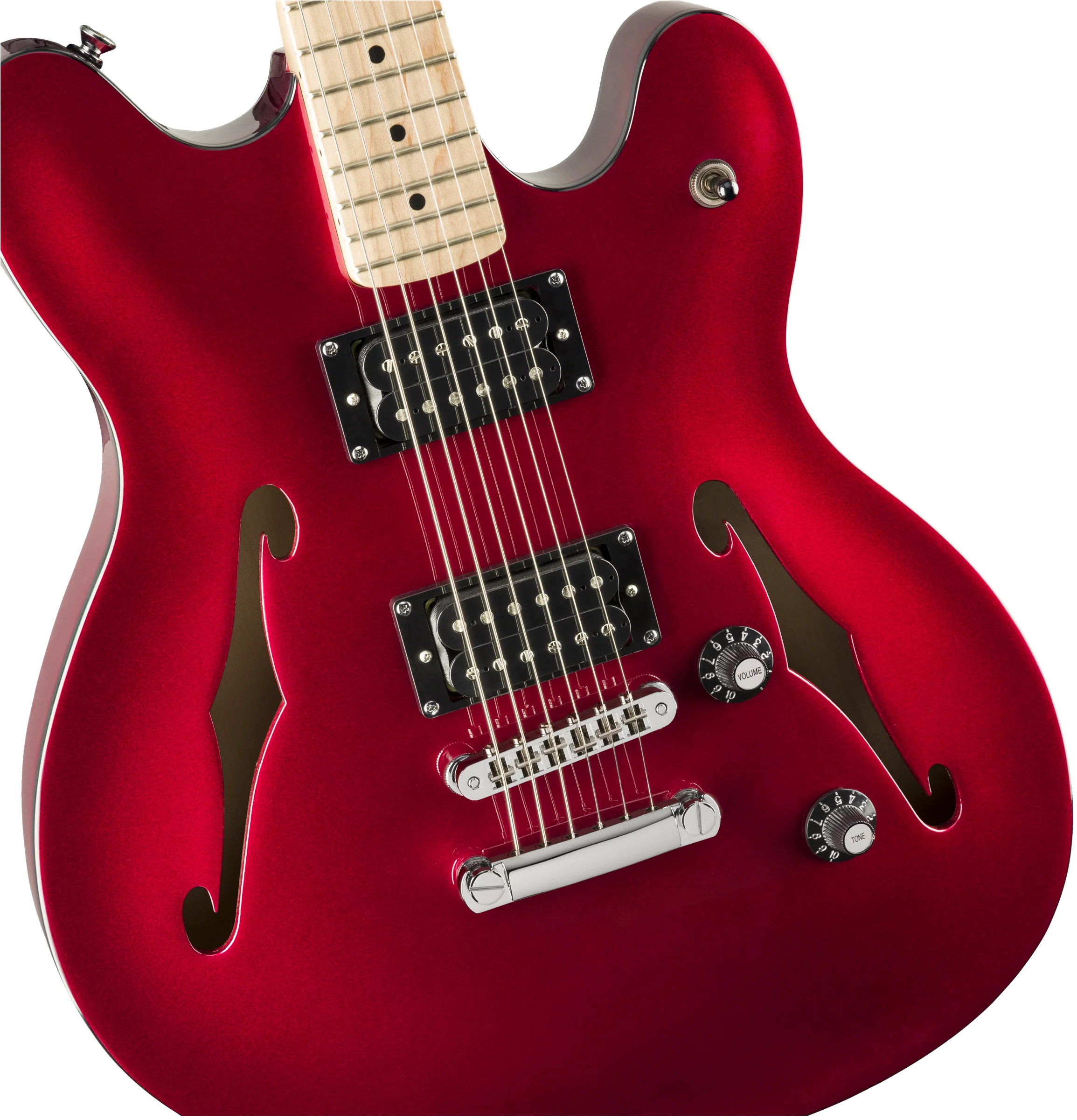 Squier Affinity Series Starcaster Maple Fingerboard Candy Apple Red - Image 4