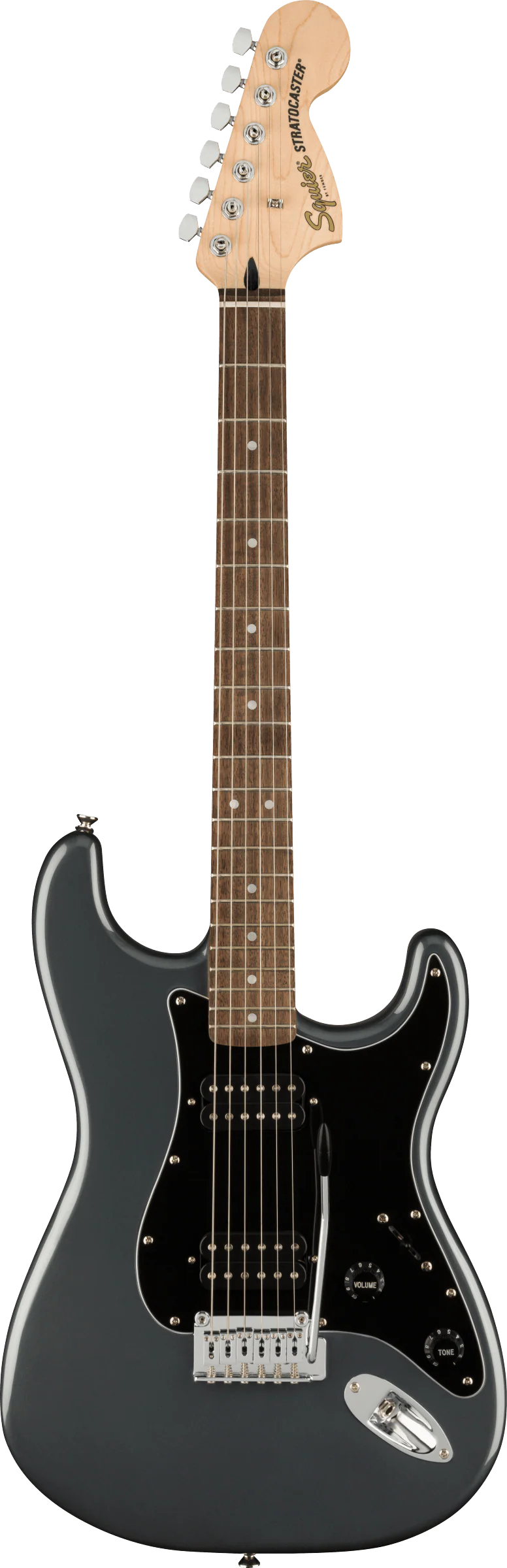 Squier Affinity Series Stratocaster HH Laurel Fingerboard Charcoal Frost Metallic - Image 2