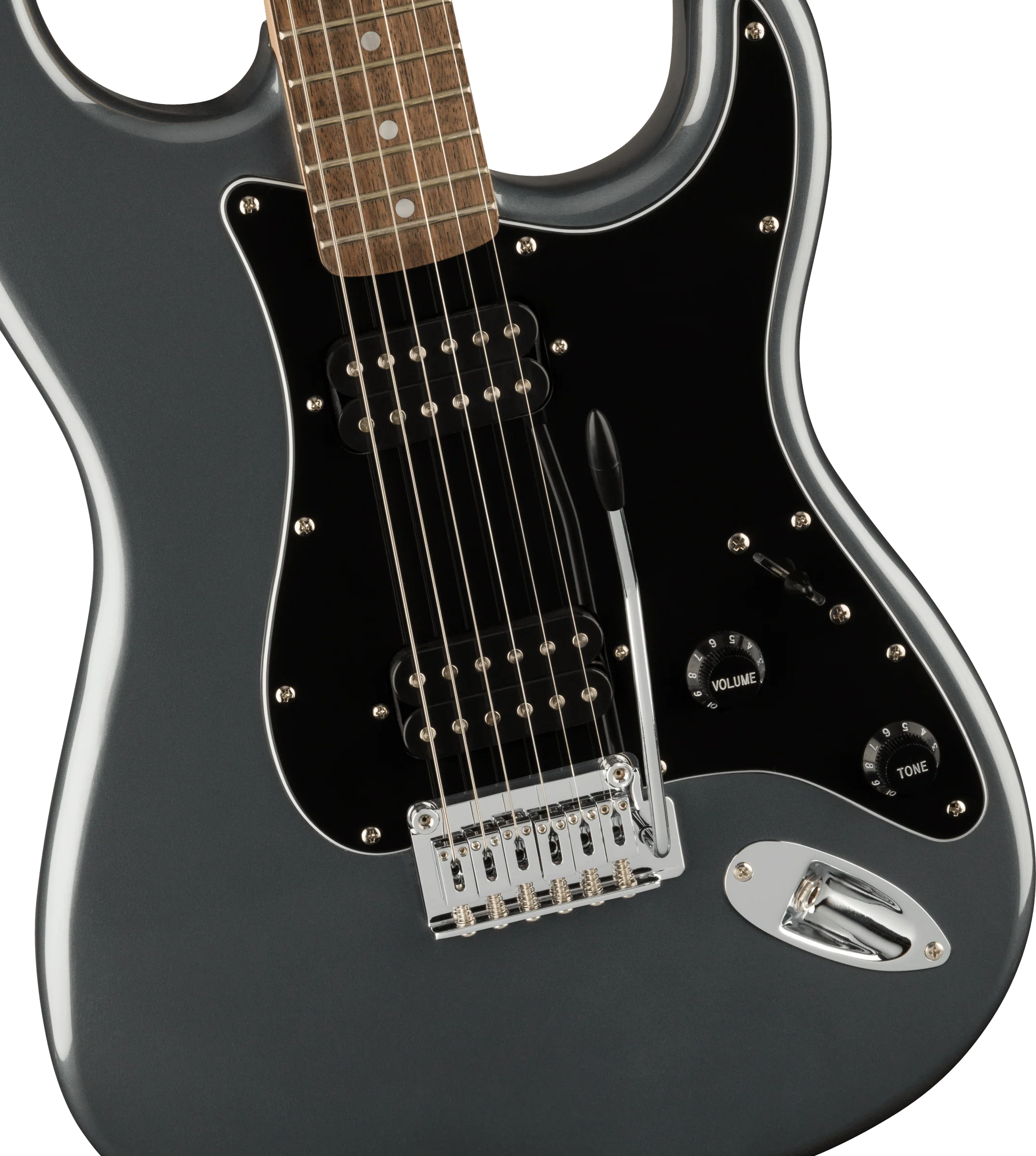 Squier Affinity Series Stratocaster HH Laurel Fingerboard Charcoal Frost Metallic - Image 3
