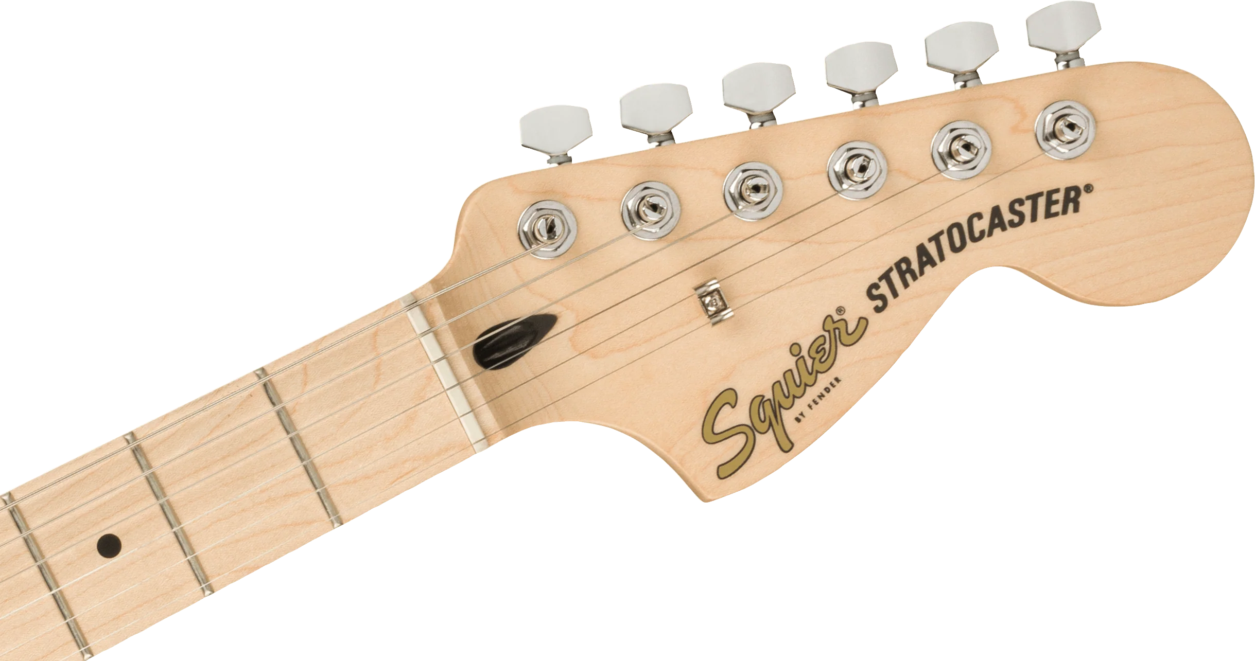 Squier Affinity Series Stratocaster Maple Fingerboard White Pickguard Black - Image 6