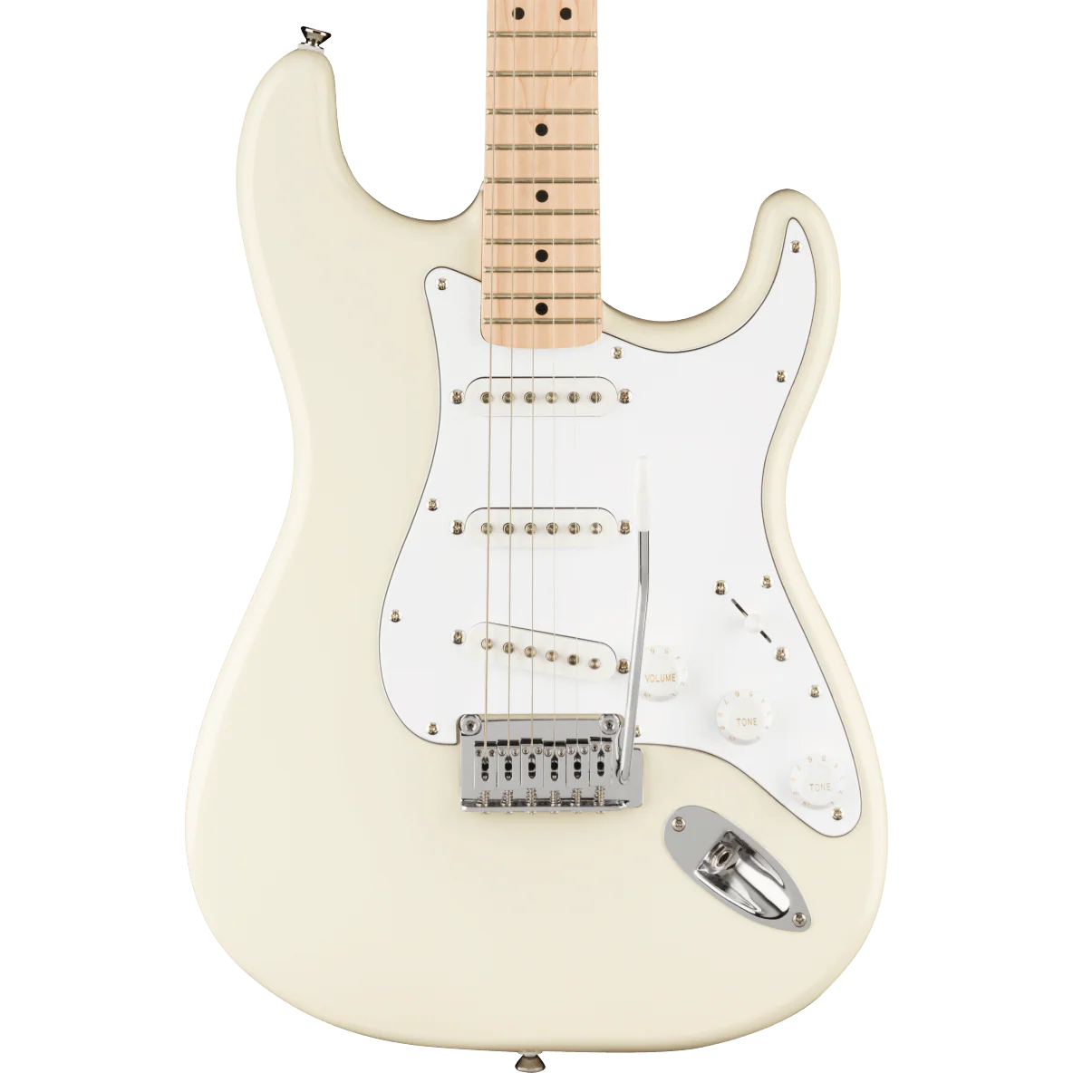 Squier Affinity Series Stratocaster Maple Fingerboard White Pickguard Olympic White