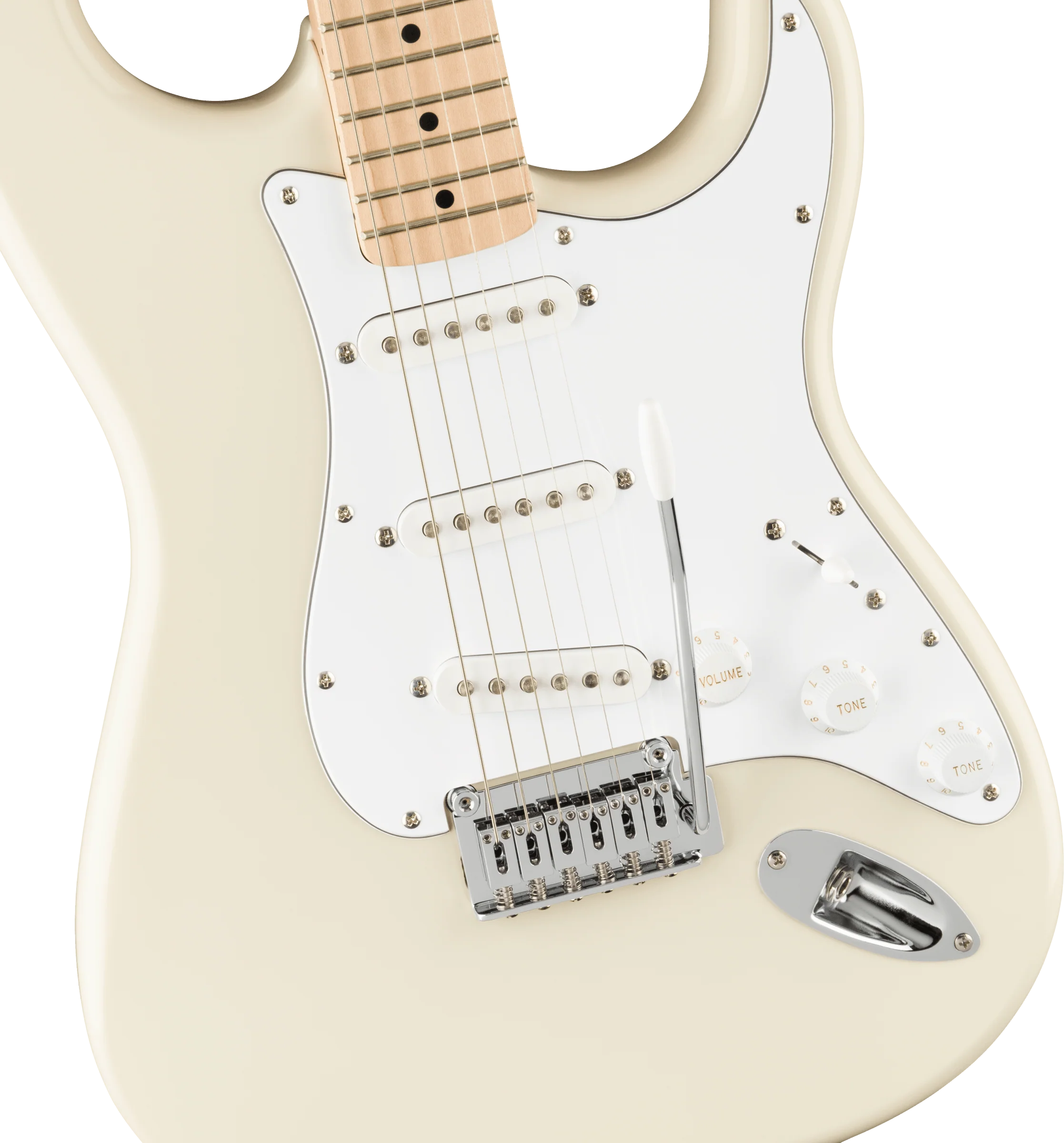 Squier Affinity Series Stratocaster Maple Fingerboard White Pickguard Olympic White - Image 3