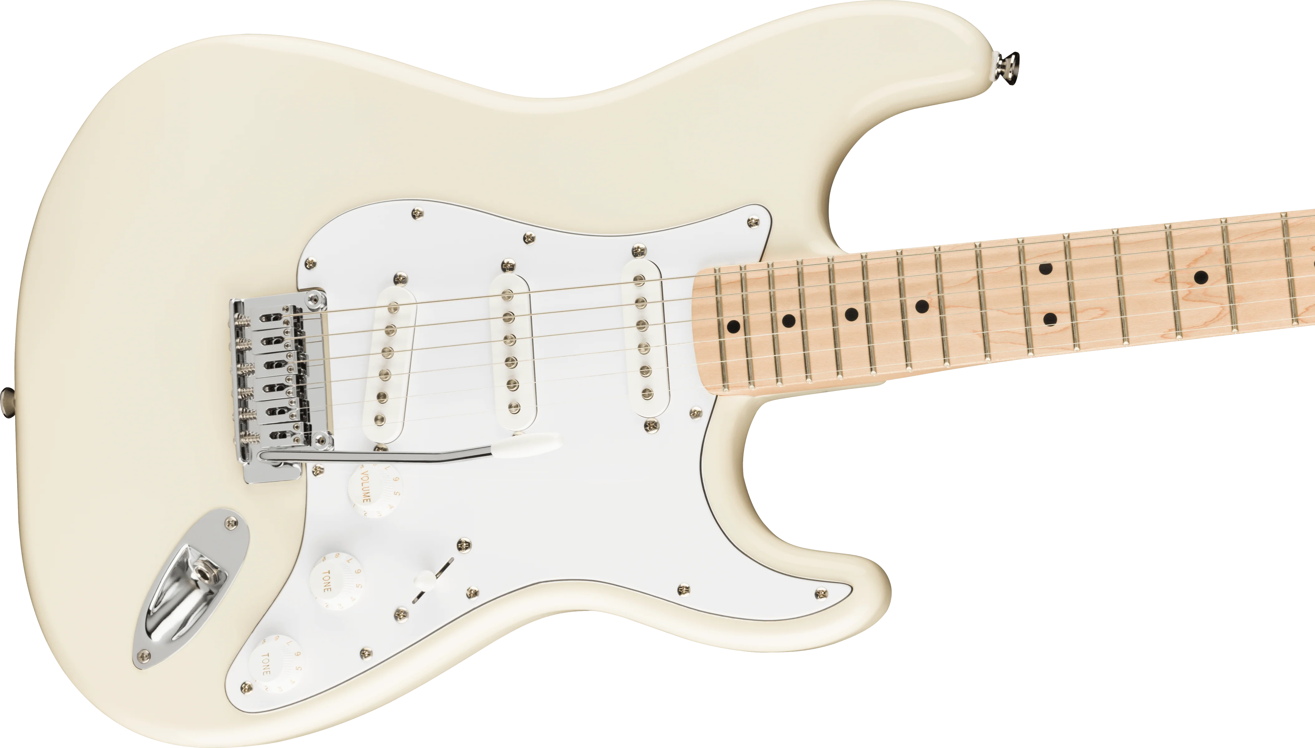 Squier Affinity Series Stratocaster Maple Fingerboard White Pickguard Olympic White - Image 4