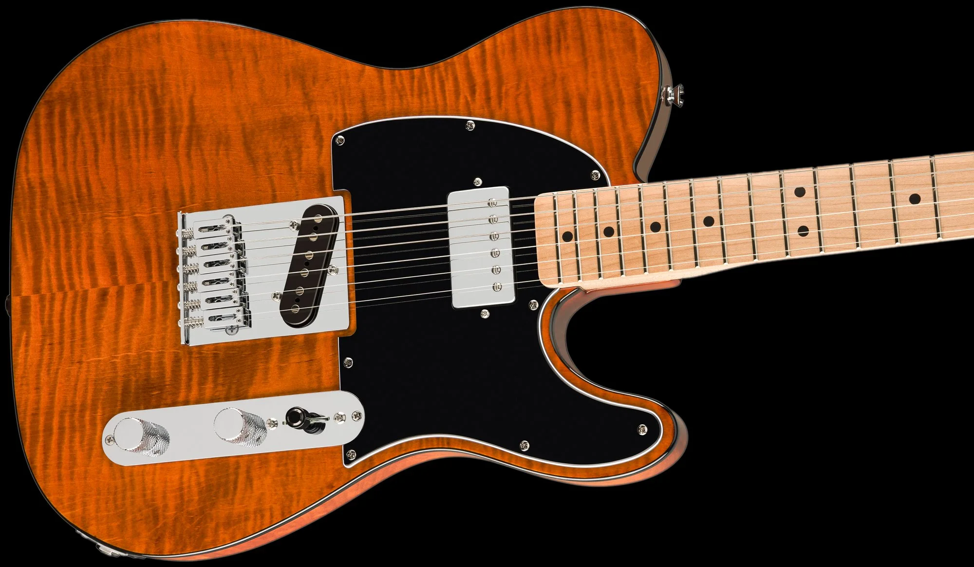 Squier Affinity Series Telecaster FMT SH Maple Fingerboard Black Pickguard Mocha - Image 5