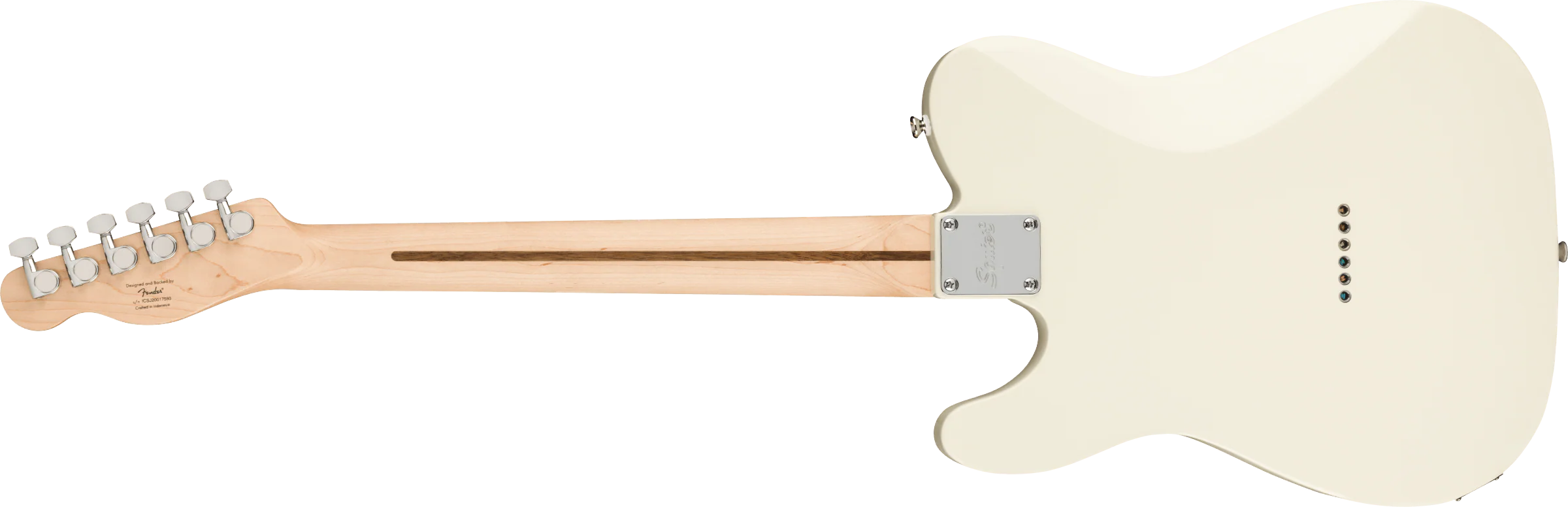 Squier Affinity Series Telecaster White Pickguard Olympic White - Image 5