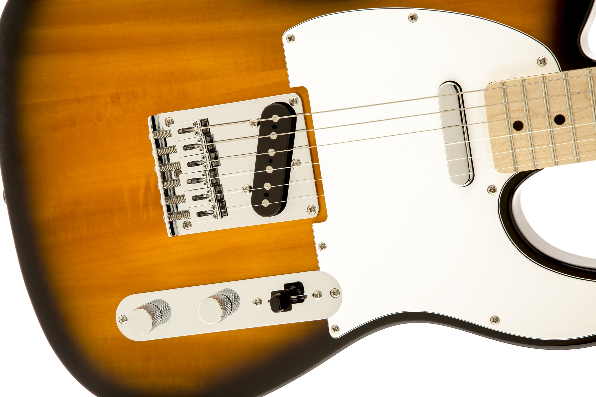 Squier Affinity Series Telecaster Maple Fingerboard 2-Color Sunburst Electric Guitar - Image 4