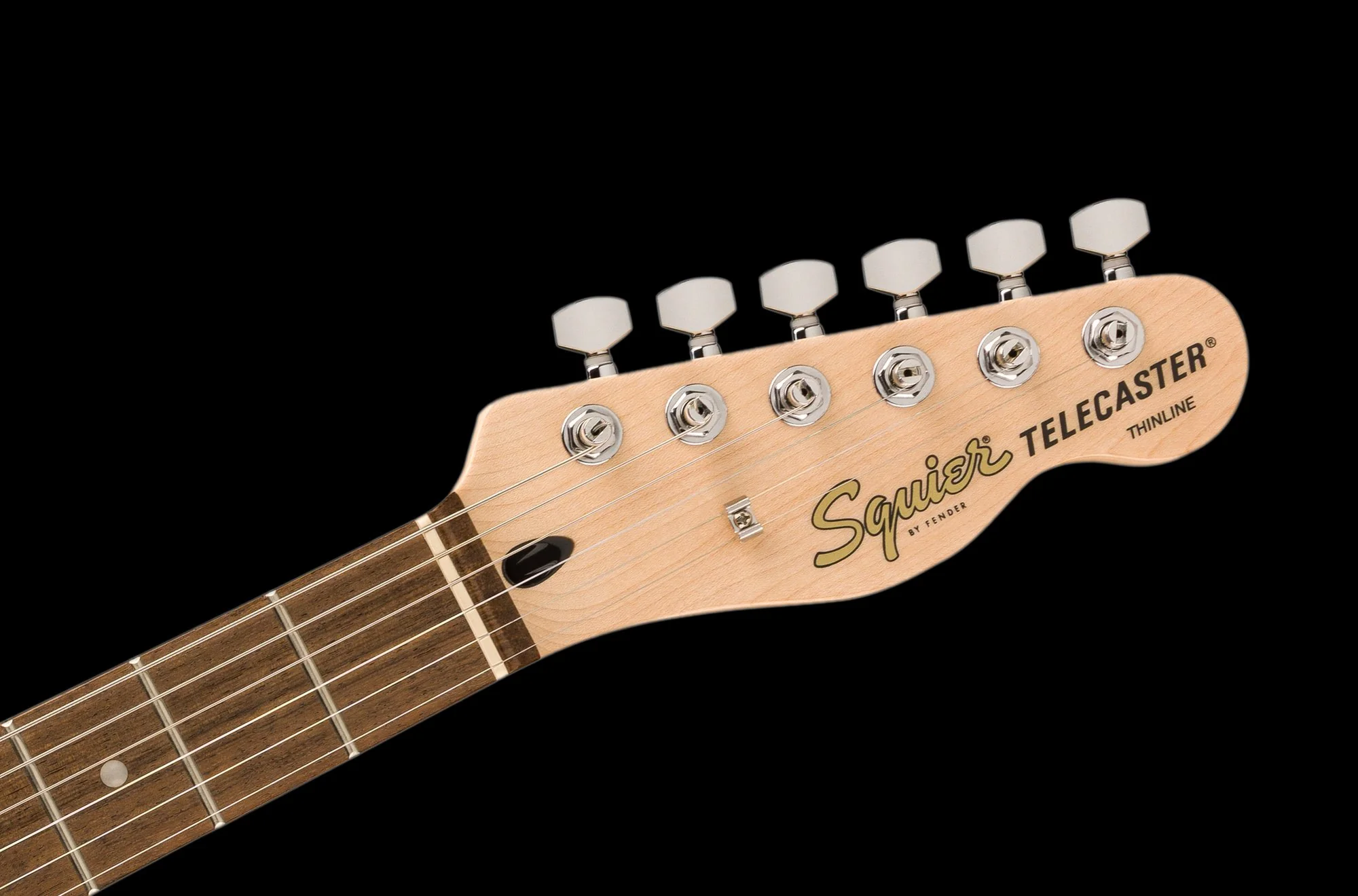 Squier Affinity Series Telecaster Thinline Laurel Fingerboard Black Pickguard Olympic White - Image 6