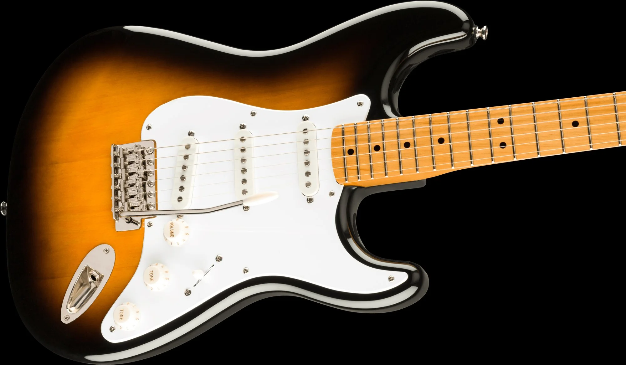 Squier Classic Vibe '50s Stratocaster Maple Fingerboard 2-Color Sunburst Electric Guitar - Image 5