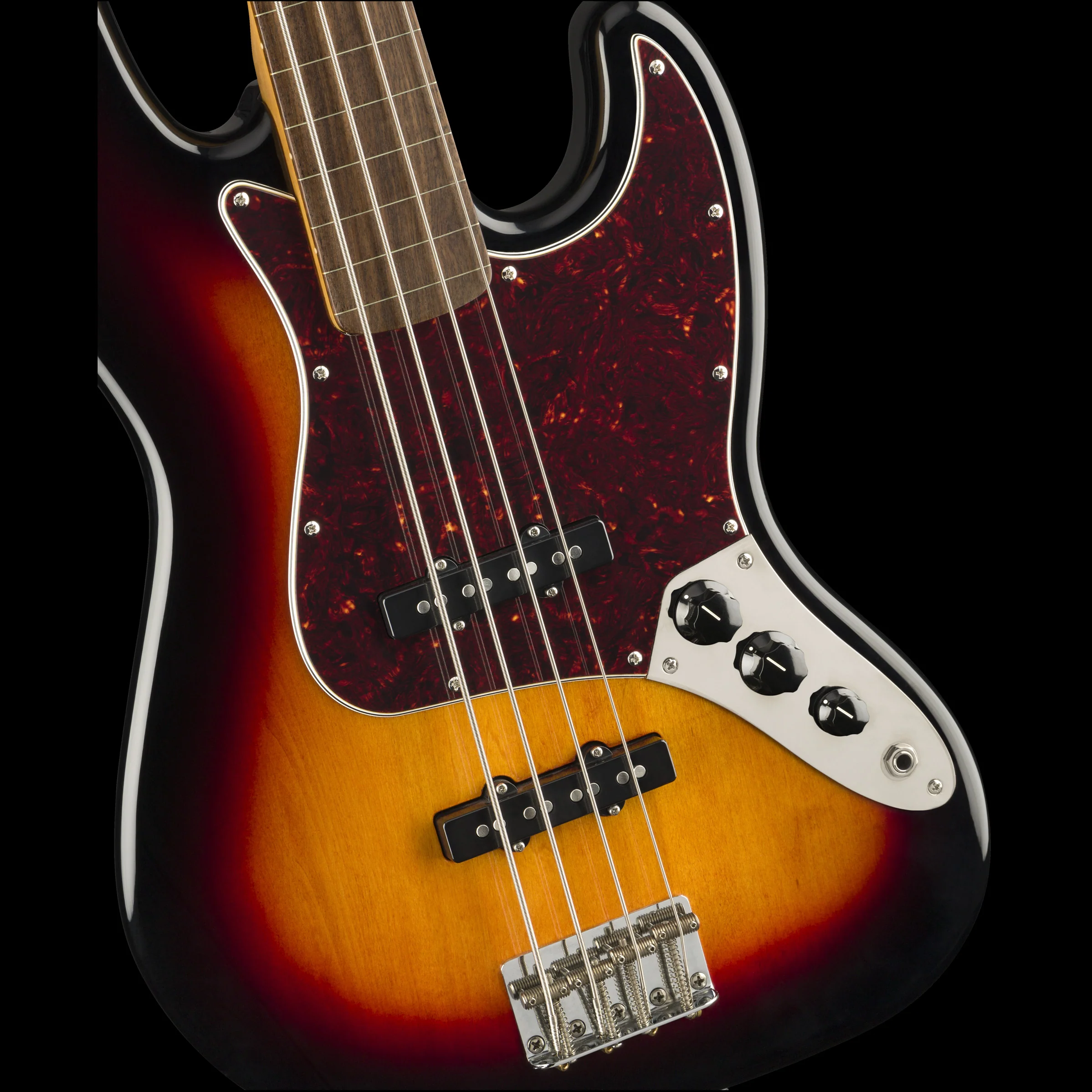 Squier Classic Vibe '60s Jazz Bass Fretless 3-Color Sunburst - Image 3
