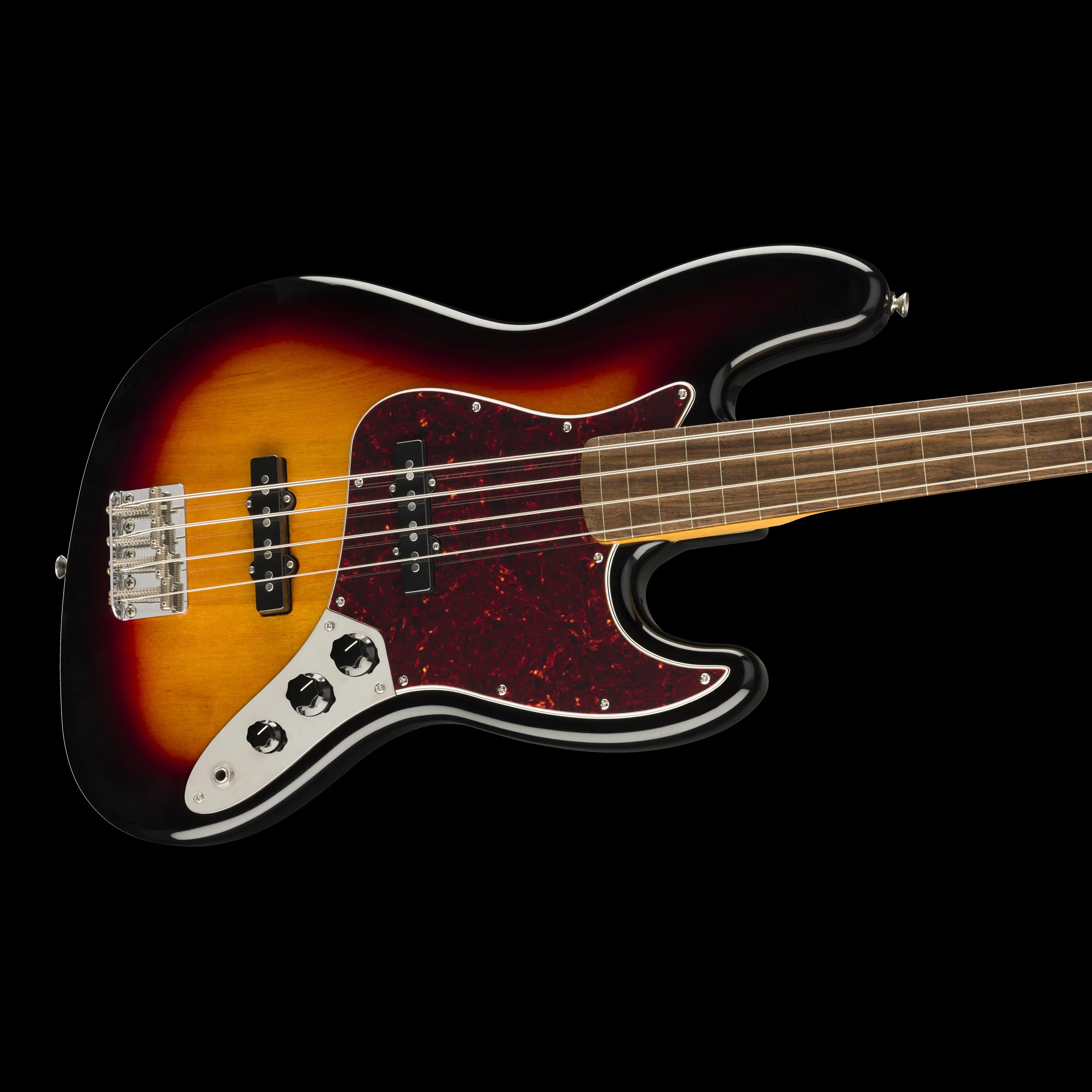 Squier Classic Vibe '60s Jazz Bass Fretless 3-Color Sunburst - Image 4