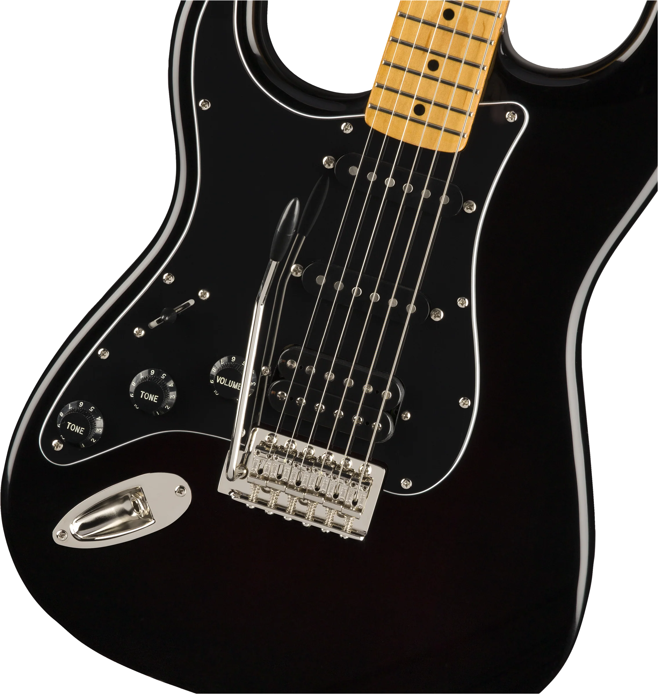 Squier Classic Vibe '70s Stratocaster HSS Left-Handed Maple Fingerboard - Black - Image 3