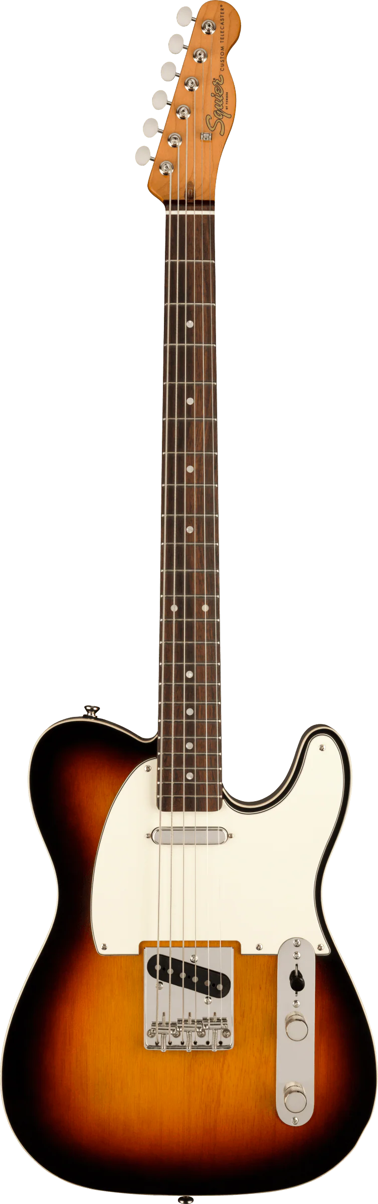 Squier Classic Vibe Baritone Custom Telecaster 3-Color Sunburst Electric Guitar - Image 2