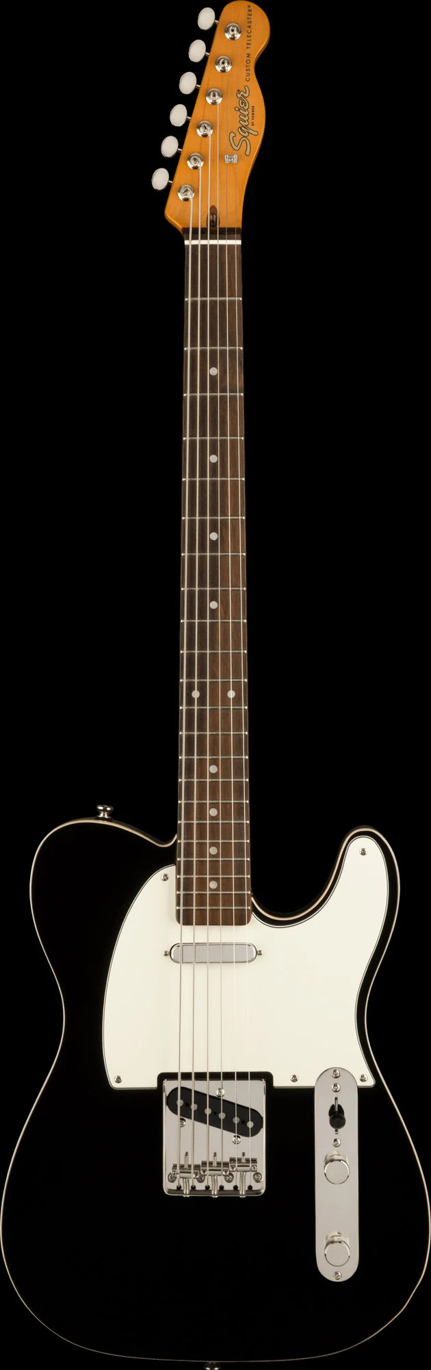 Squier Classic Vibe Baritone Custom Telecaster Black Electric Guitar - Image 2