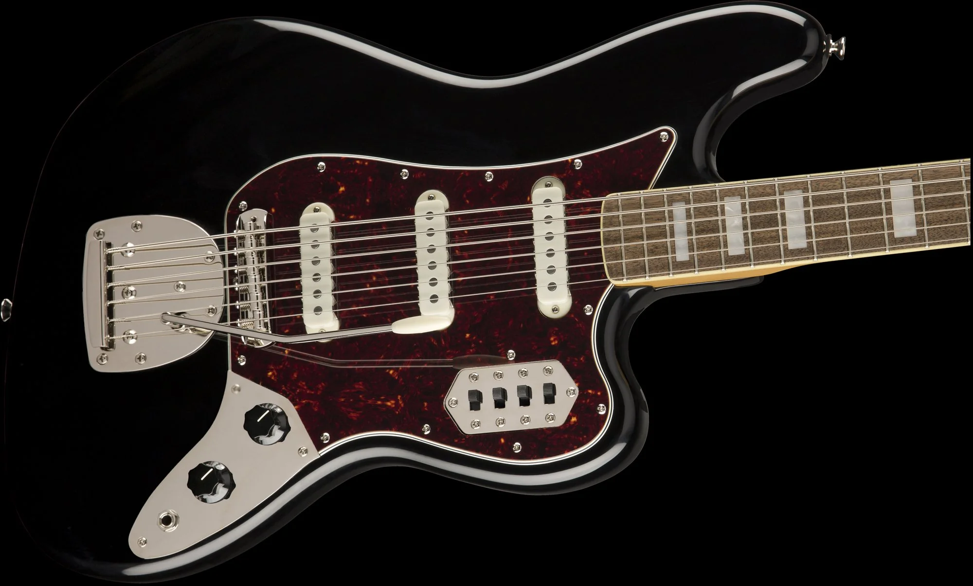 Squier Classic Vibe Bass VI Laurel Fingerboard - Black - Image 4